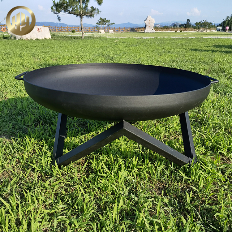 Corten Steel Black Round Heater Ourdoor Barbecue Fire Pit 