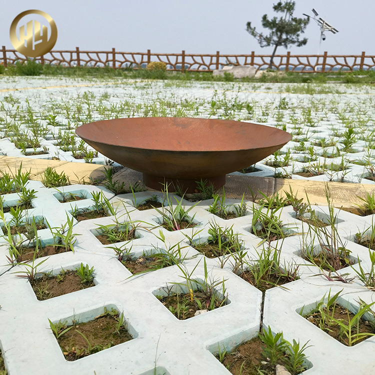 Factory Supply Rusty Round Outdoor Barbecue Wood Burning Fire pit