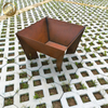 Rust Color Corten Steel Rectangle Wood Burning Outdoor Fire Pit