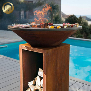 Factory Supply Corten Steel Barbecue Metal Fire Pit Decoration Heater