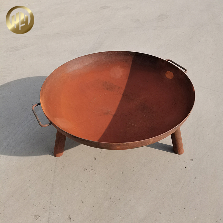 2mm Thickness Corten Steel Metal Heating Fire Pit Rusty Decoration Brazier