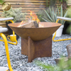 Factory Supply Round Fire Bowl Pit Metal Decoration Heater With Base Feet
