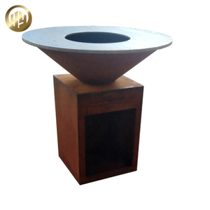Courtyard Party Barbecue Practical Corten Steel Fire Pit Metal Decoration Heater