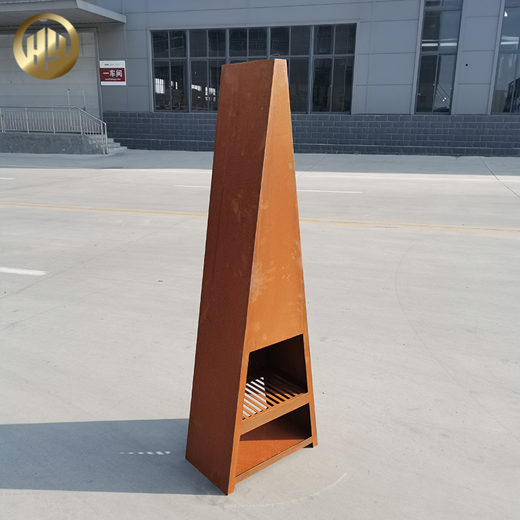 Custom Size Corten Steel Rusty Metal Fire Pit High Quality Decoration Heater