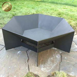 Steel Laser Cut Outdoor Warming Ornaments Hexagon Metal Fire Pit