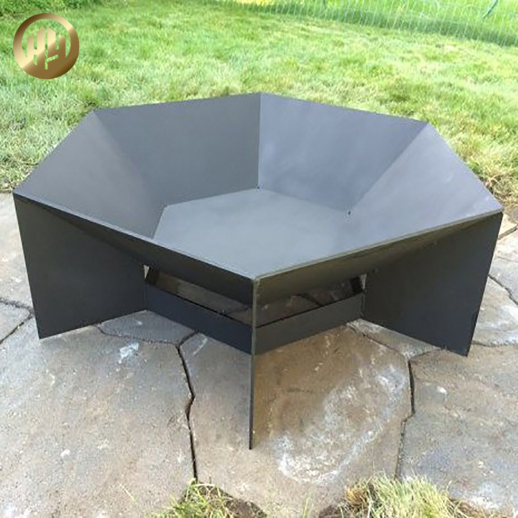 Steel Laser Cut Outdoor Warming Ornaments Hexagon Metal Fire Pit