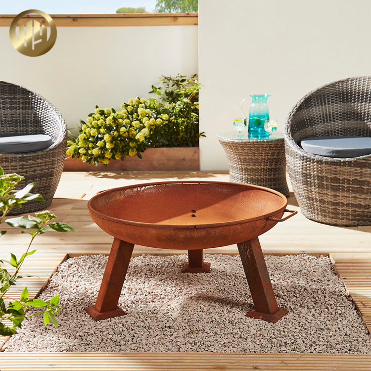 Medium Corten Steel Garden Decoration Wood Burning Heater Fire Pit