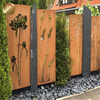 Modern Design Corten Steel Rusty Decoration Privacy Metal Screen Panel