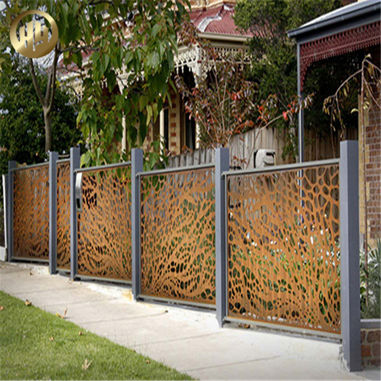 Corten Steel Stand Combination Metal Divided Decoration Screen Panel
