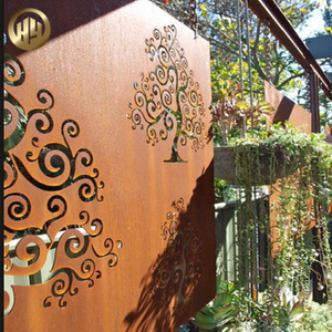 High Quality Corten Steel Metal Decoration Rectangular Rusty Screen