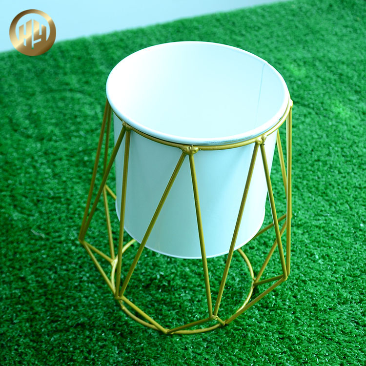 High Quality Room Decoration Metal Round Small Flower Planter