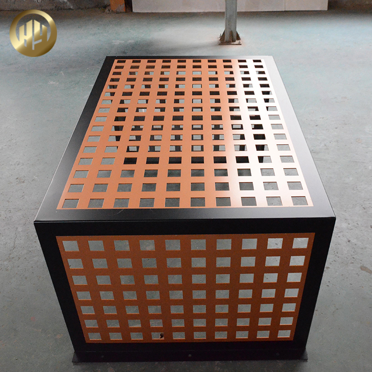 Laser Cut Custom Pattern Rectangular Assembly Metal Air Conditioner Cover