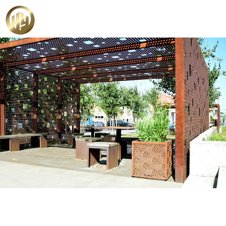 Garden Square Metal Corten Steel Rusty Decoration Plants Nursery Planter