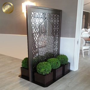 Metal Laser Cut Pattern Decoration Screen Square Plants Planter