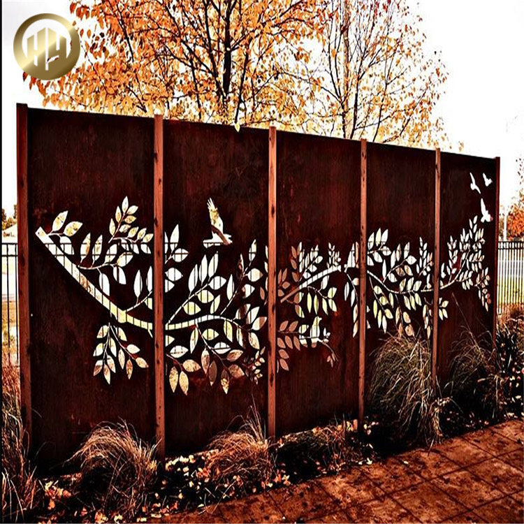 High Quality Garden Decoration Corten Steel Rusty Stand Metal Practical Screen