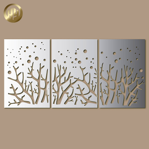 Wall Hanging Square Metal Garden Decoration Custom Pattern Screen