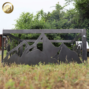 Laser Cut Pattern Square Metal Simple Wood Burning Heating Fire Pit