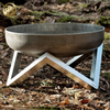 Corten Steel Fire Pit With Stainless Frame Barbecue Metal Decoration Heater