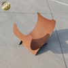 Custom Shape Garden Landscape Metal Corten Steel Wood Storage