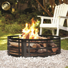 Camping Metal Simple Laser Cut Pattern Wood Burning Fire Ring Pit