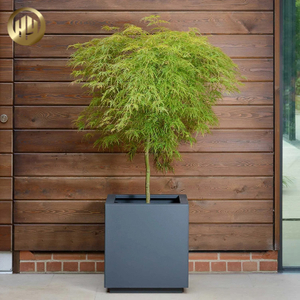 High Quality Square Design Powder Coating Metal Nursery Box Planter