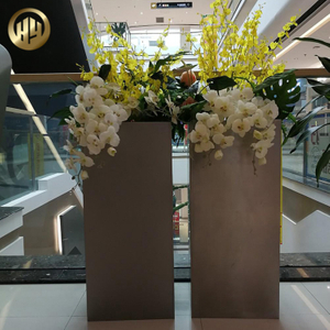 Rectangular Corten Steel Rusty Metal Decoration Plantador Planter