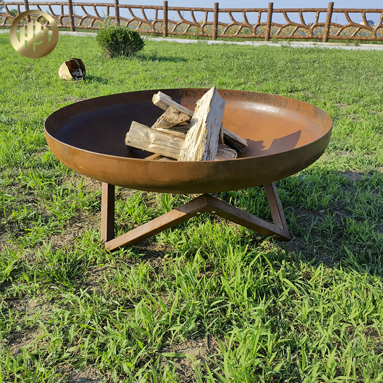 Factory Supply Rusty Metal Heater Barbecue Wood Burning Fire Pit