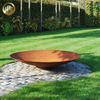 High Quality Corten Steel Flat Metal Round Fire Pit Garden Decoration Heater