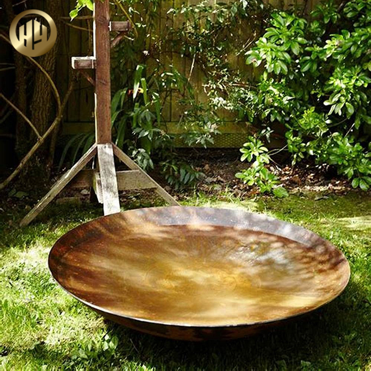 Hot Sale Corten Steel Laser Cut Round Fire Pit Outdoor Heating Metal Brazier