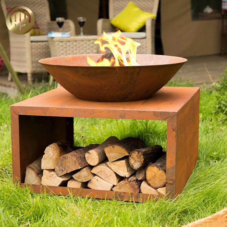 Rusty Metal Custom Thickness Corten Steel Barbecue Practical Fire Pit