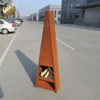 Standing Corten Steel Rusty Metal Heater Outdoor Room Decoration Fire Pit