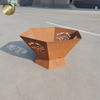 Hexagon Corten Steel Custom Pattern Wood Burning Fire Pit Metal Heater