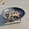 Round Metal Wood Burning Fire Bowl Pit With Base Frame Original Colour Heater