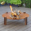 Garden Round Decoration Corten Steel Fire Pit Stainless Steel Frame Heater