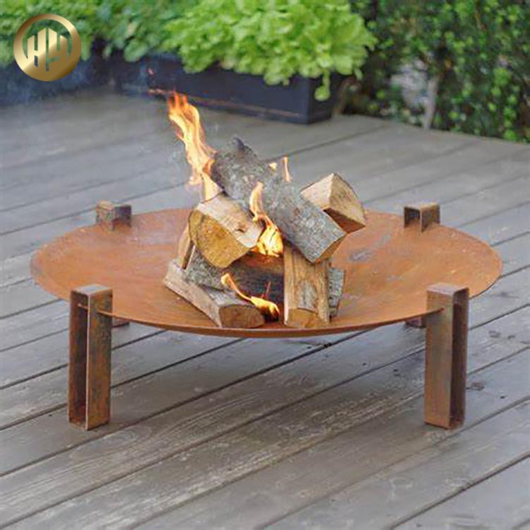 High Quality Cheap Corten Steel Metal Wood Burning Round Fire Pit