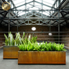High Quality Corten Steel Rectangular Metal Decoration Flower Planter