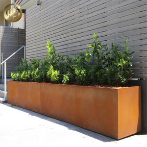 High Quality Wall Against Corten Steel Metal Plants Nursery Planter
