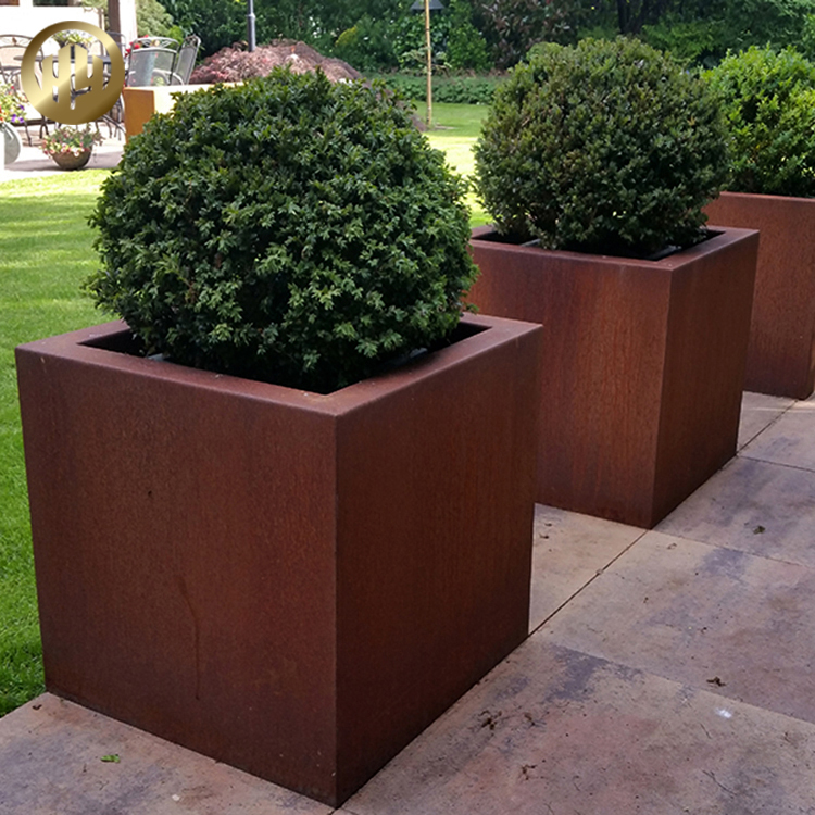 Garden Decoration Metal Corten Steel High Quality Rusty Flower Planter