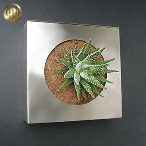 Factory Price Square Metal Hanging Decoration Wall Pot Flower Planter