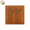 Square Shape Corten Steel Metal Custom Pattern Hanging Screen Panel