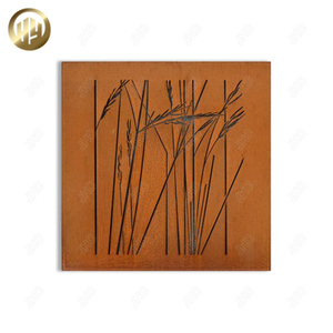 Square Shape Corten Steel Metal Custom Pattern Hanging Screen Panel