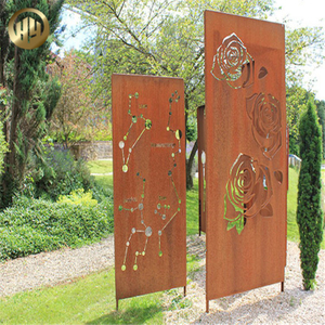 Simple Design Custom Size Corten Steel Metal Panel Rusty Screen