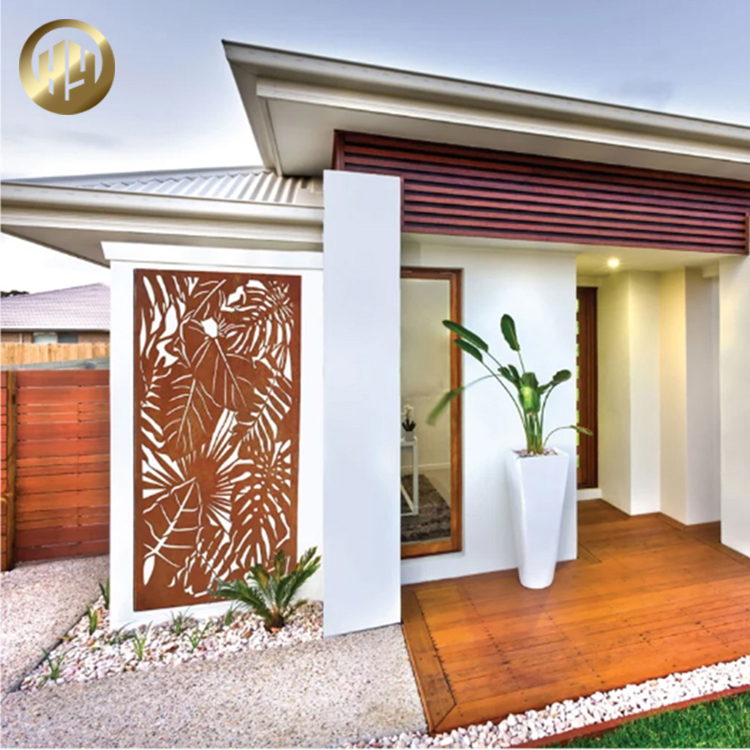 Cheap High Quality Corten Steel Custom Pattern Privacy Metal Screen