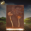 Single Corten Steel Rusty Modern Pattern Stand Metal Decoration Screen