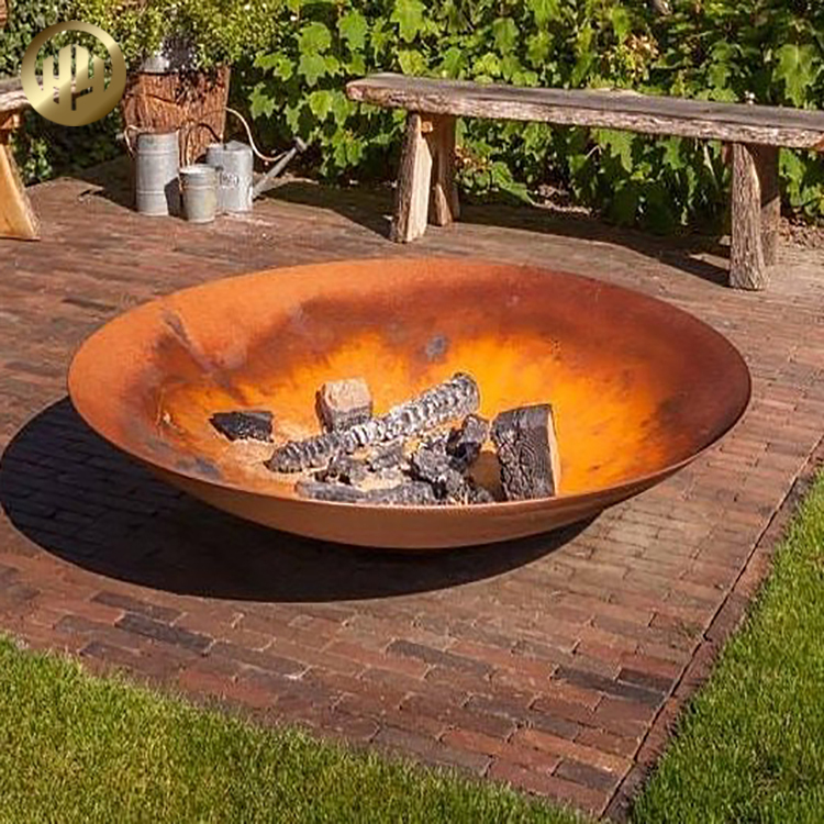 Hot Sale Round Corten Steel Rusty Treatment Metal Heater Barbecue Fire